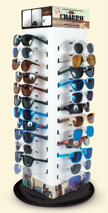 El Charro Espositore girevole da banco per 48 occhiali da sole